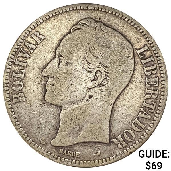 1904 Venezuela 5 Bolivares