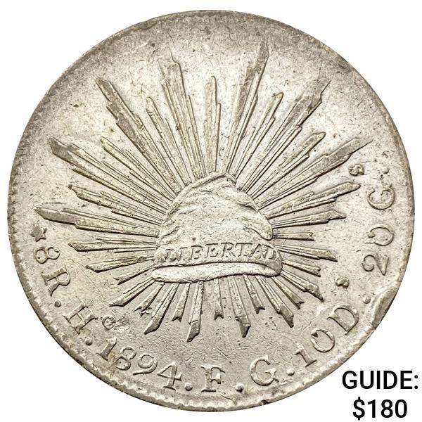 1894Ho FG Mexico Silver 8 Reales