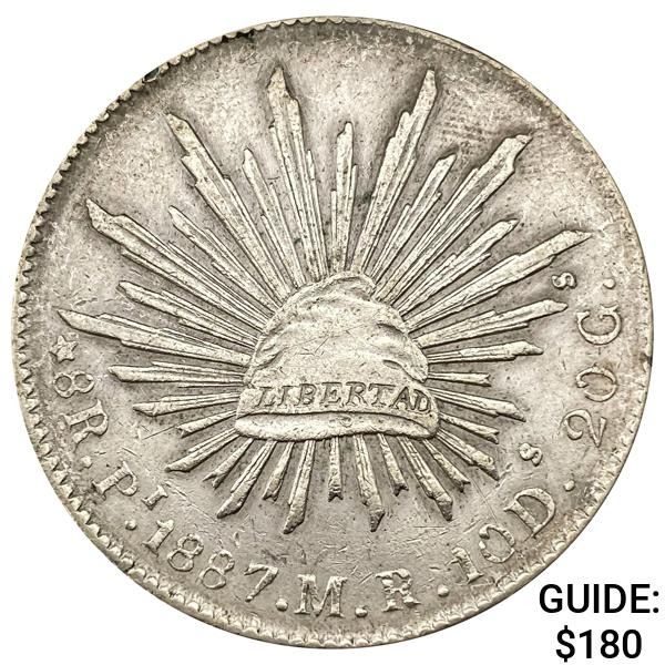 1887Pi MR Mexico Silver 8 Reales