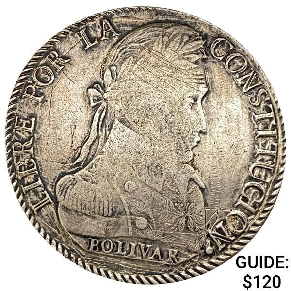 1829PTS JM Bolivia Silver 8 Soles