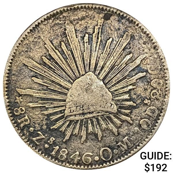 1846Zs OM Mexico Silver 8 Reales