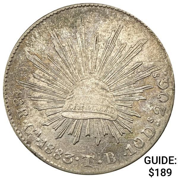1883Ga TB Mexico Silver 8 Reales