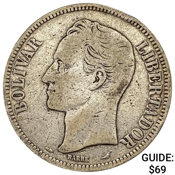1910 Venezuela 5 Bolivares