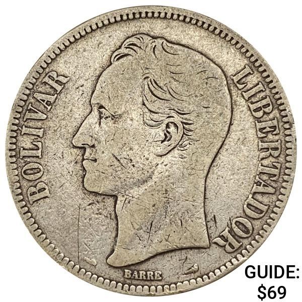 1910 Venezuela 5 Bolivares