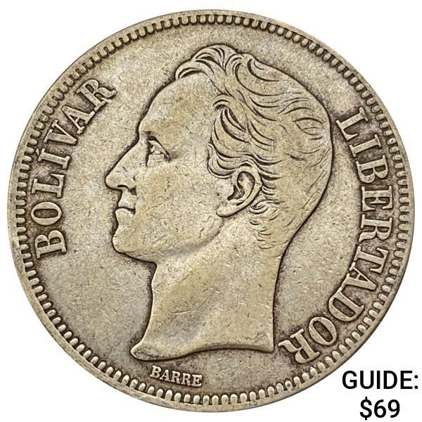 1929 Venezuela 5 Bolivares