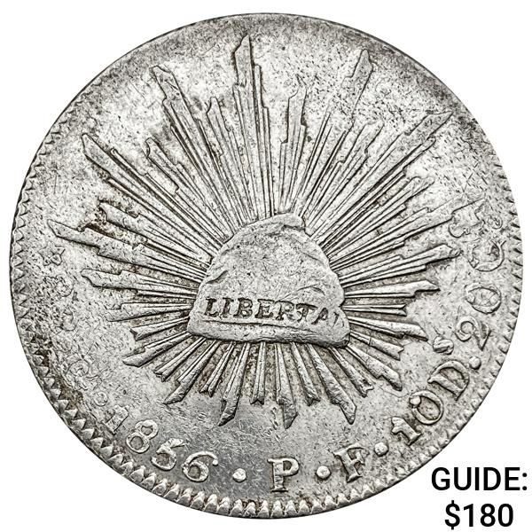 1856Go PF Mexico Silver 8 Reales