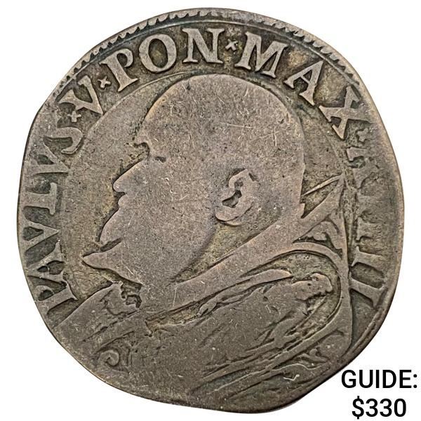 1605-1621 Papal-Roma Testone Paul V