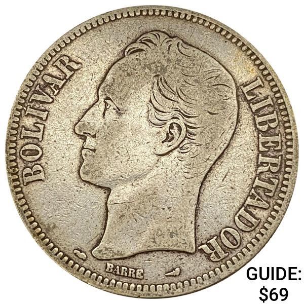 1912 Venezuela 5 Bolivares