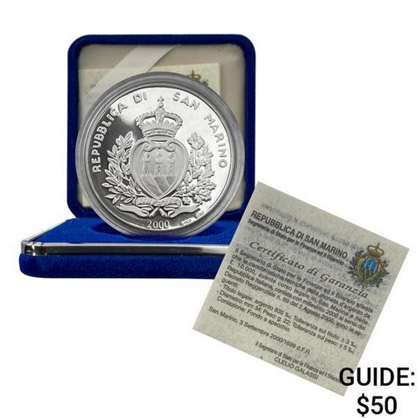 2000 San Marino Silver 10,000 Lire
