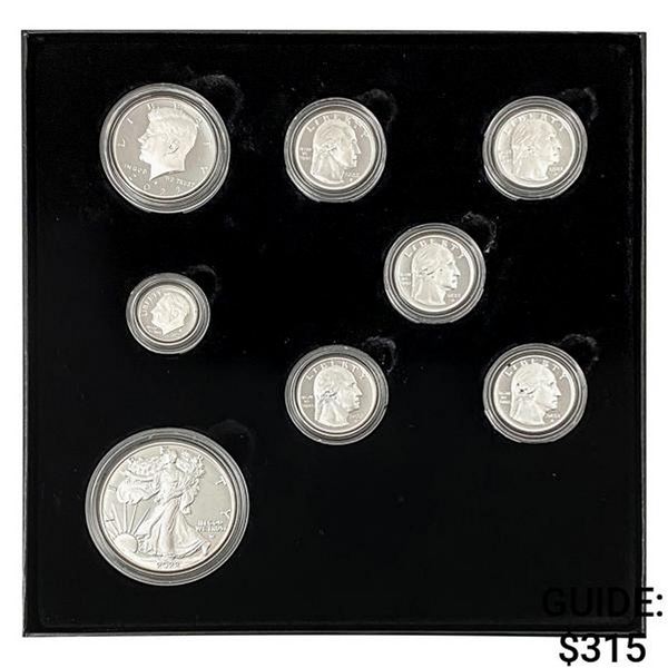 2002 U.S. Silver Proof Set 8 Varied Coins