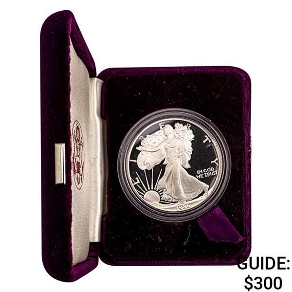 1986-S Proof Silver Eagle in OGP