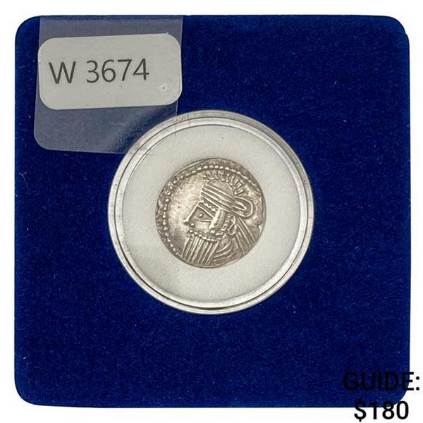 Parthian Empire 247-224 AD Silver Drachm