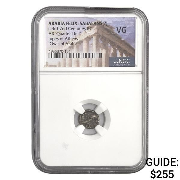Arabia Felix c.3rd/2nd Cen. BC Silver Quarter Unit