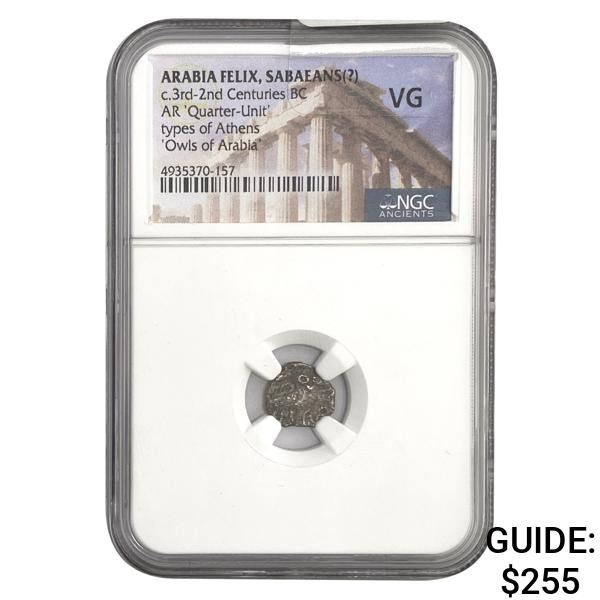 Arabia Felix c.3rd/2nd Cen. BC Silver Quarter Unit