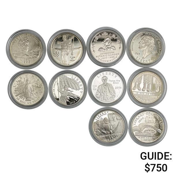 [10] 1989-2012 Silver $1 Comm 7.734oz ASW