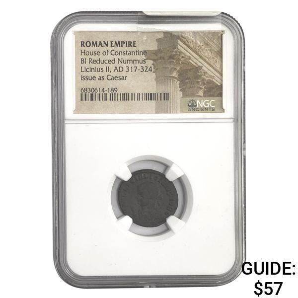 Roman Licinius II, AD 317-324 BI Reduced Nummus