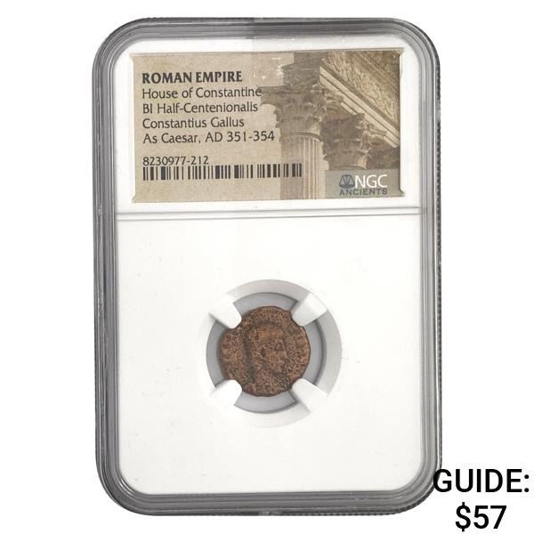 Roman Constantius, AD 351-354 BI 1/2 Centenionalis