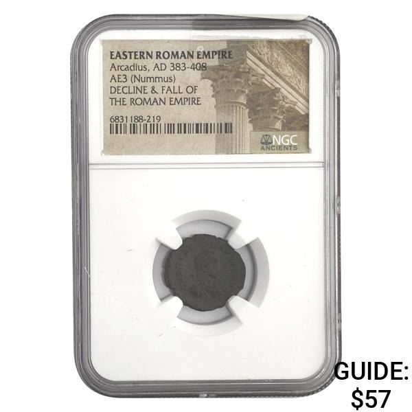 East Roman Arcadius, AD 383-408 AE3 Nummus