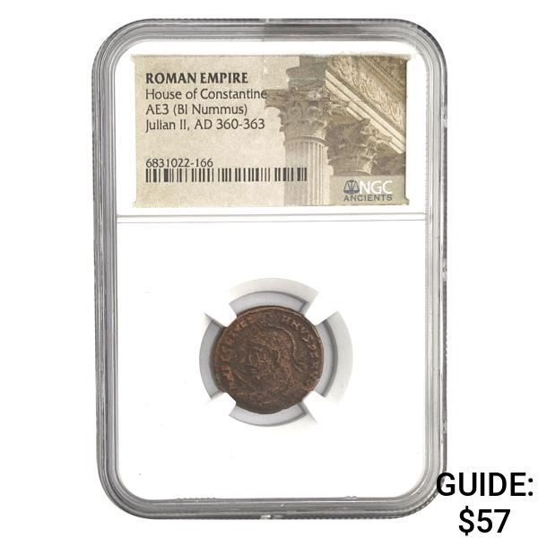 Roman Julian II, AD 360-363 AE3 BI Nummus