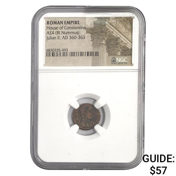 Roman Julian II, AD 360-363 AE4 BI Nummus