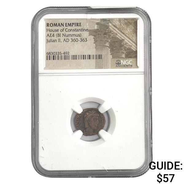 Roman Julian II, AD 360-363 AE4 BI Nummus