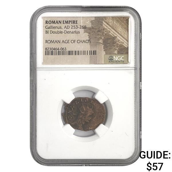 Roman Gallienus, AD 253-268 BI DBL Denarius