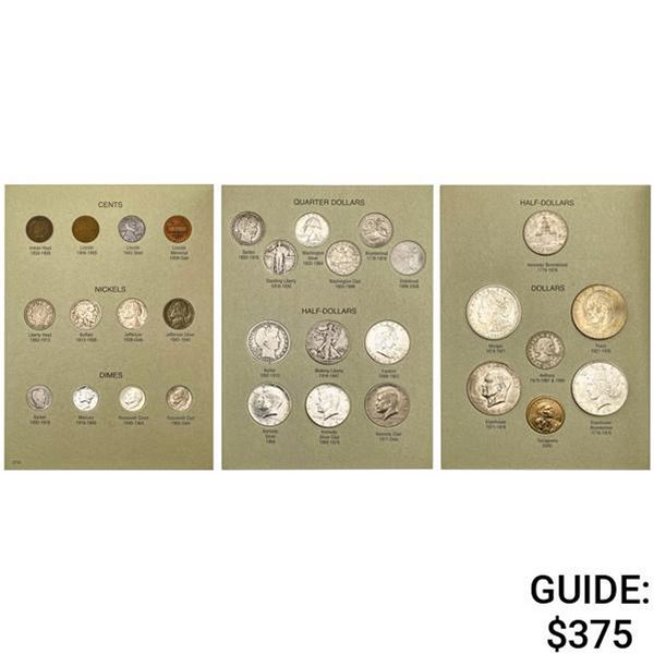 1896-2001 20th Century US Type Set [31 Coins]
