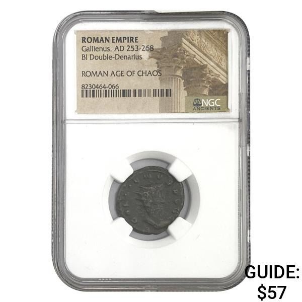 Roman Gallienus, AD 253-268 BI DBL Denarius