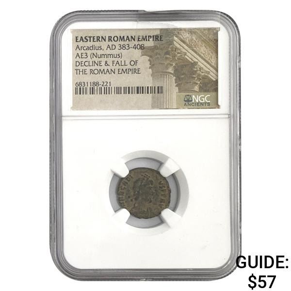 East Roman Arcadius, AD 383-408 AE3 Nummus