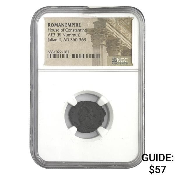 Roman Julian II, AD 360-363 AE3 BI Nummus