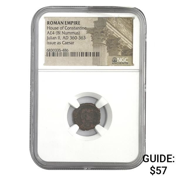 Roman Julian II, AD 360-363 AE4 BI Nummus