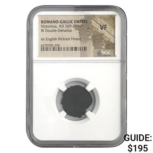 Romano Gallic Vicrorinus, AD 269-271 BI DBL Denarius