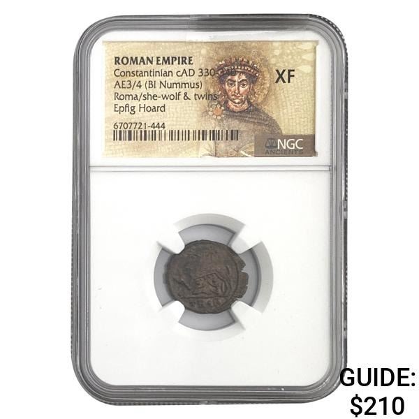 Roman Constantinian, AD 330-340 AE3/4 BI Nummus