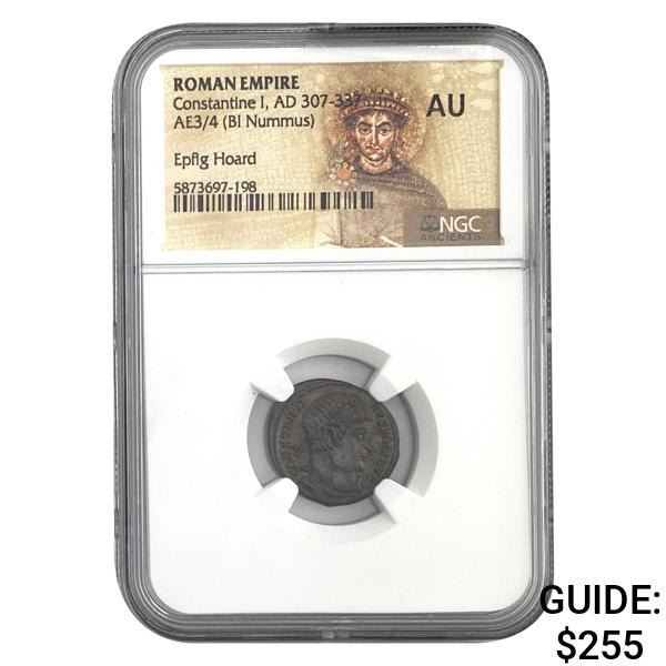 Roman Constantine I, AD 307-337 AE3/4 BI Nummus