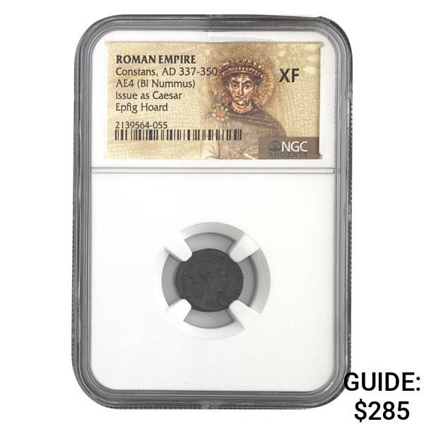 Roman Constans, AD 337-350 AE4 BI Nummus