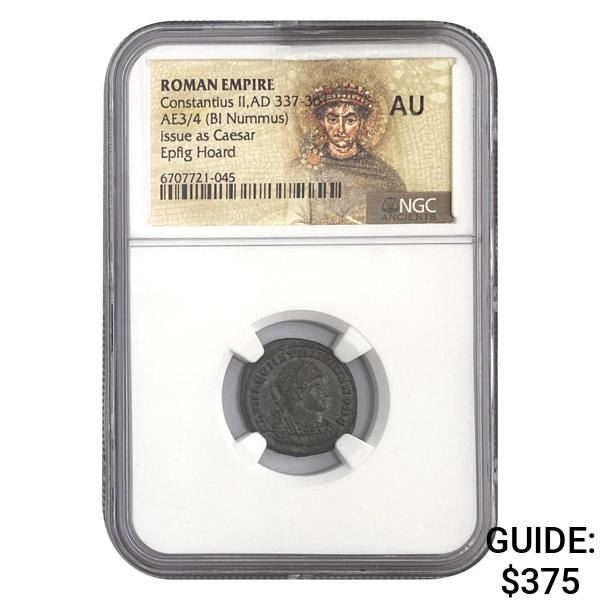 Roman Constantitus II, AD 337-361 AE3/4 BI Nummus