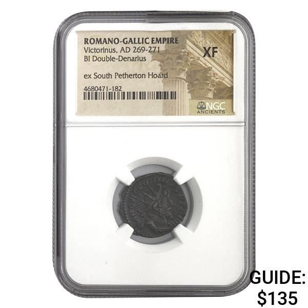 Romano Gallic Vicrorinus, AD 269-271 BI DBL Denarius