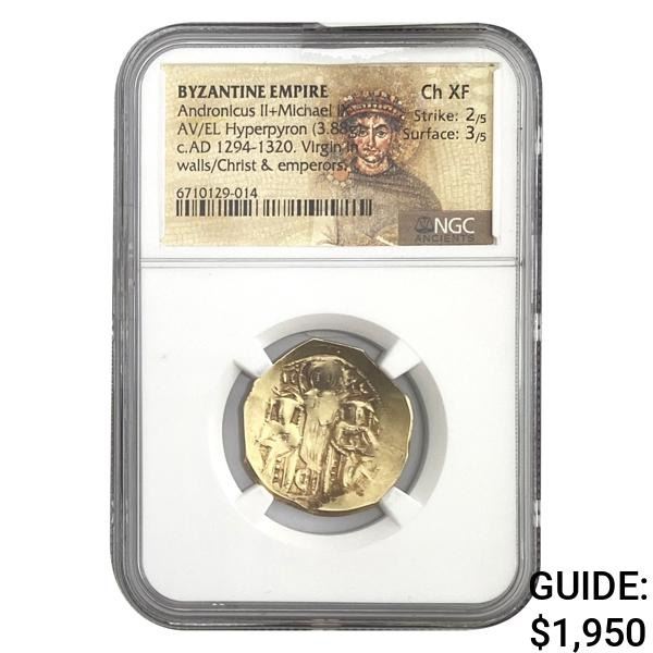 Byzantine Andr.II/Michael IX AD 1294-1320 Gold Hype.