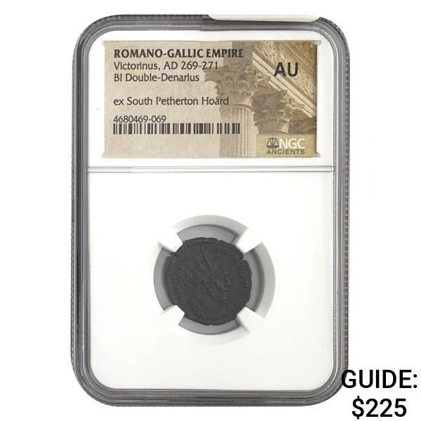 Romano Gallic Vicrorinus, AD 269-271 BI DBL Denarius