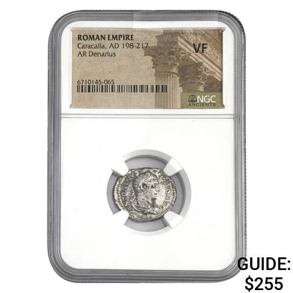 Roman Caracalla, AD 198-217 Silver Denarius