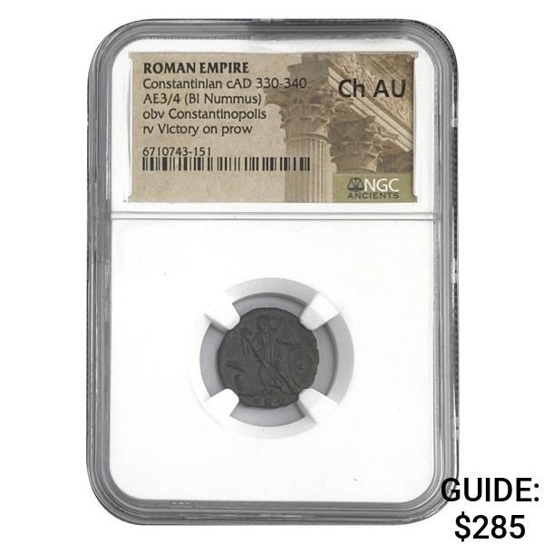 Roman Constantinian, AD 330-340 AE3/4 BI Nummus