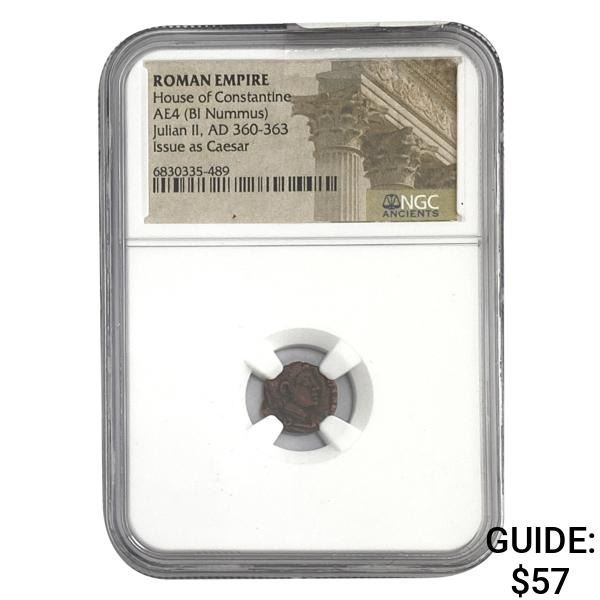 Roman Julian II, AD 360-363 AE4 BI Nummus