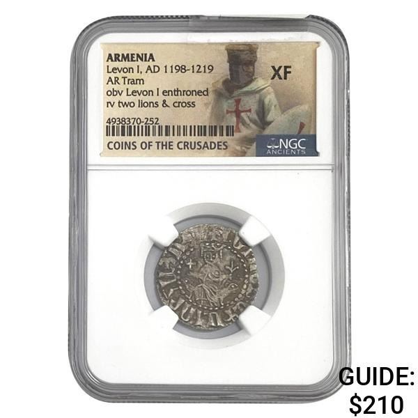 Armenia Levon I, AD 1198-1219 Silver Tram