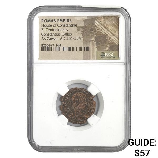 Roman Constant. Gallus, AD 351-354 BI Centenionalis