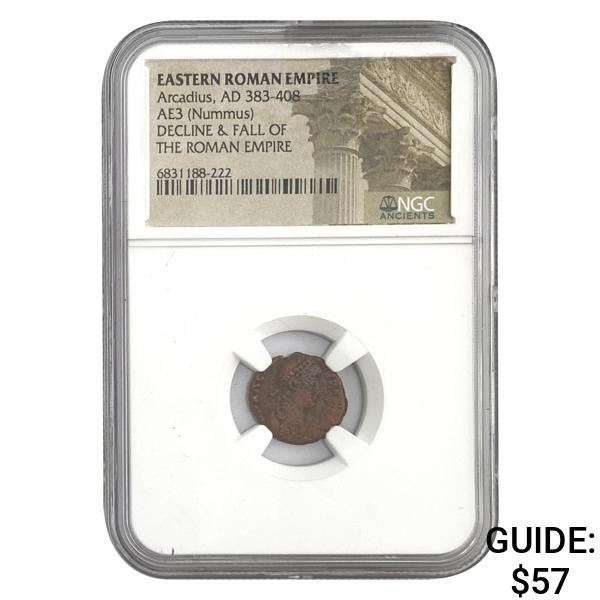 East Roman Arcadius, AD 383-408 AE3 Nummus