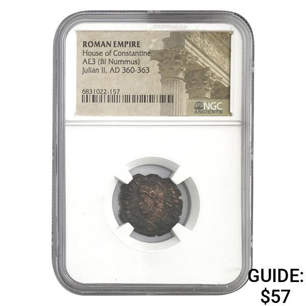 Roman Julian II, AD 360-363 AE3 BI Nummus