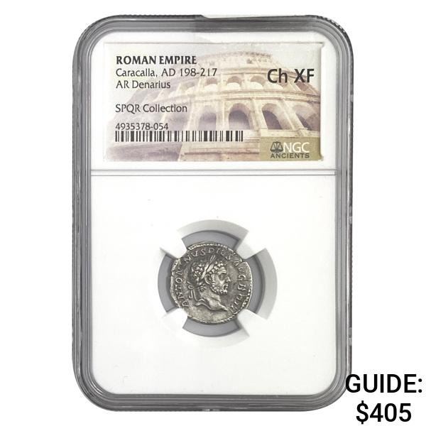 Roman Caracalla, AD 198-217 Silver Denarius