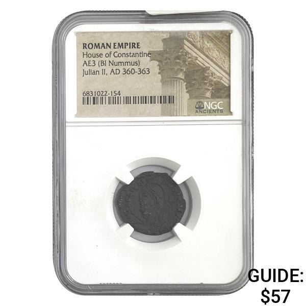 Roman Julian II, AD 360-363 AE3 BI Nummus