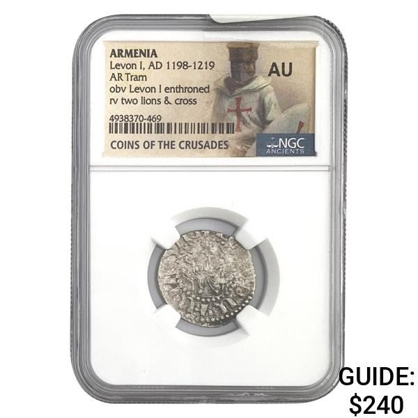 Armenia Levon I, AD 1198-1219 Silver Tram