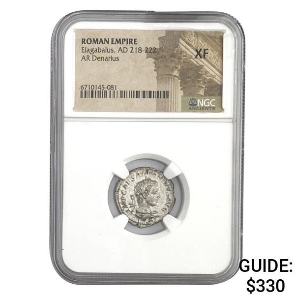 Roman Elagabalus, AD 218-222 Silver Denarius